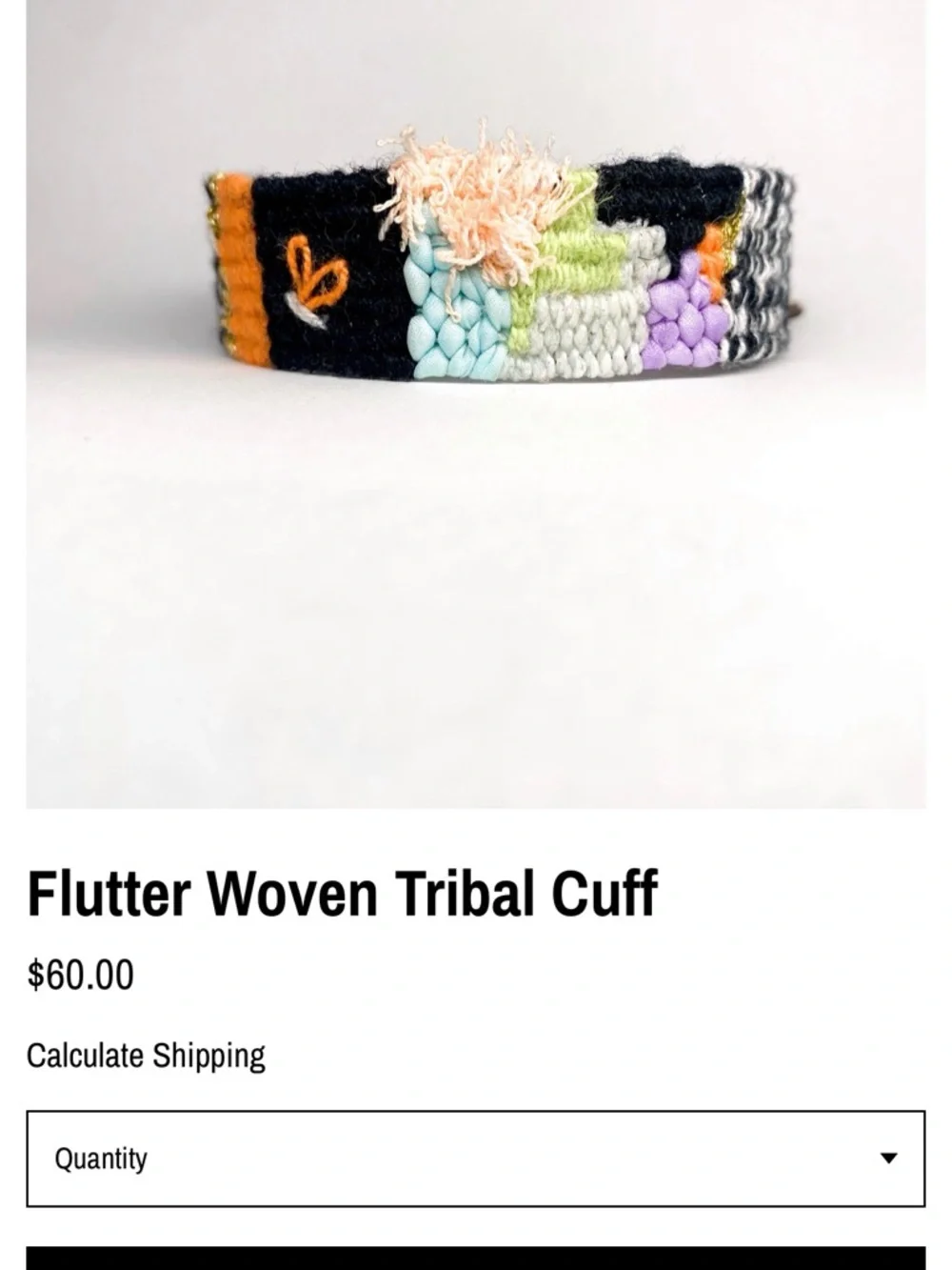 Indigo and Arrow Coral Multicolor Woven Bracelet with Teal Accent - Picture 4 of 4